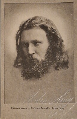 Signierte alte Postkarte mit Anton Lang um 1910