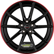 Borbet LX19 black glossy red ring 8x19 ET50 - LK5/112 ML66.5 Felge Alu