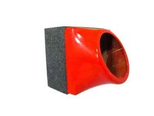 Single 15 fiberglass sub woofer speaker box enclosure carpeted MDF case Red