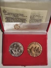 2 medals visit of President Cossiga San Marino 1990 inc Arnaldo Pomodoro