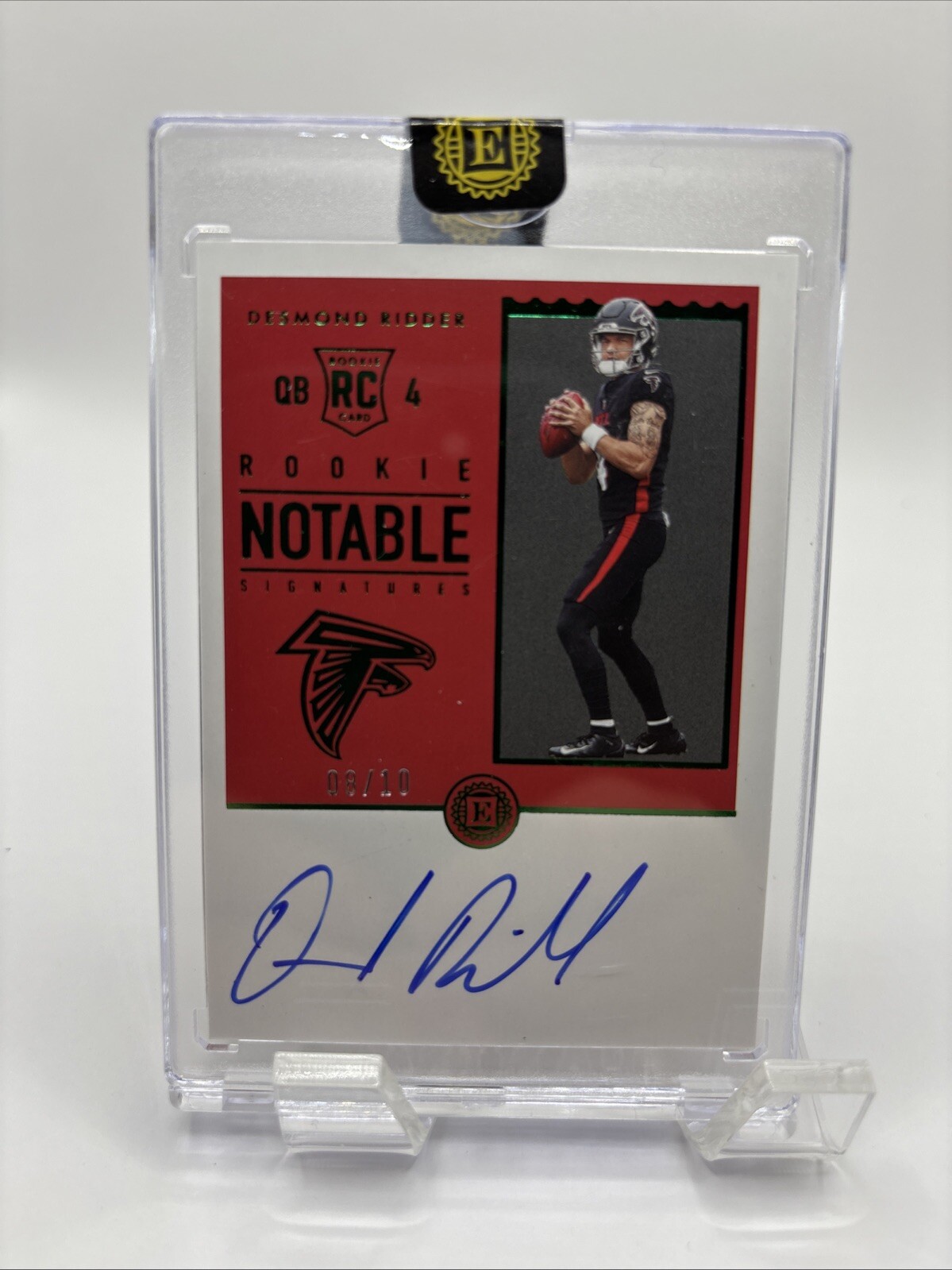 2022 Rookie Notable Signatures RC Autographed 8/10 Encased Desmond Ridder