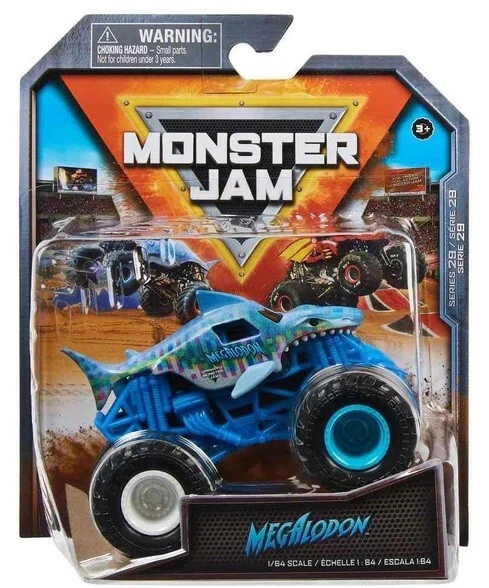 MONSTER JAM - SPIN MASTER MEGALODON Series 29 - Monster Jam Spin Master Trucks Cars Auto Truck 1:64 scale