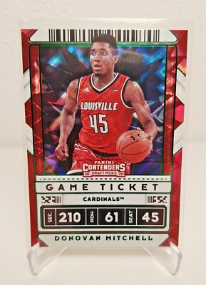 Panini 2020 Contenders Draft Picks Donovan Mitchell #43 - Game Ticket Green Expl