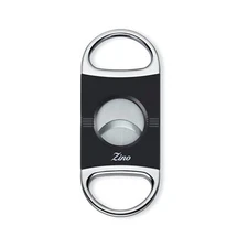 Zino 2 Finger Cigar Cutter. Black Z2 Double Blade Cigar Cutter 111592 New In Box