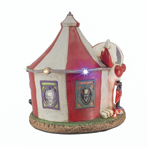 Tienda CarnEvil musical espeluznante iluminada con LED de 8" decoración de pueblo de Halloween - Imagen 3 de 7