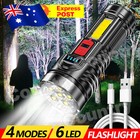 12000000LM LED Flashlight Super Bright Torch USB Rechargeable Camp Lamp Light