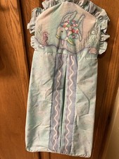 1993 Vintage KIDSLINE Ocean Fish Theme Hanging Diaper Stacker  Dust Ruffle