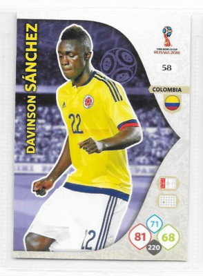Adrenalyn Karte Russland 2018 - Nr.058 - Kolumbien - Davinson Sanchez
