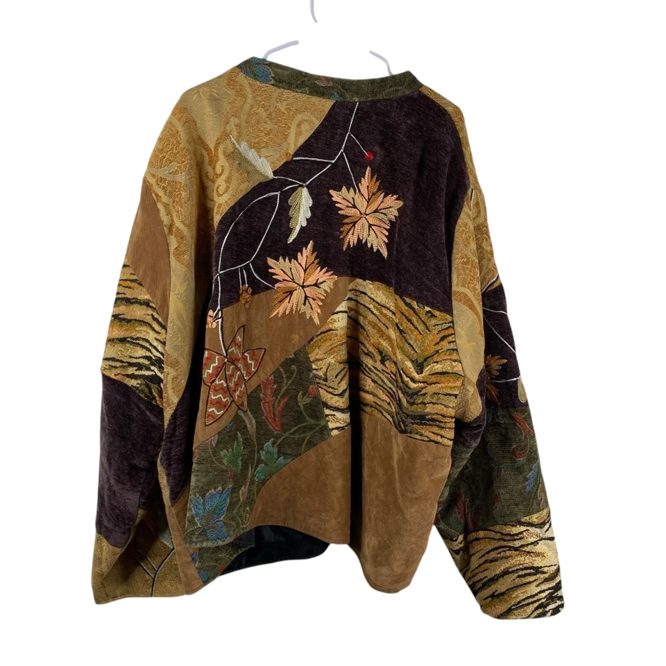 Chaqueta Alex Kim Tapiz Patchwork Mezcla Hojas Multicolor 5X Boho Ecléctica Foto 2 de 4