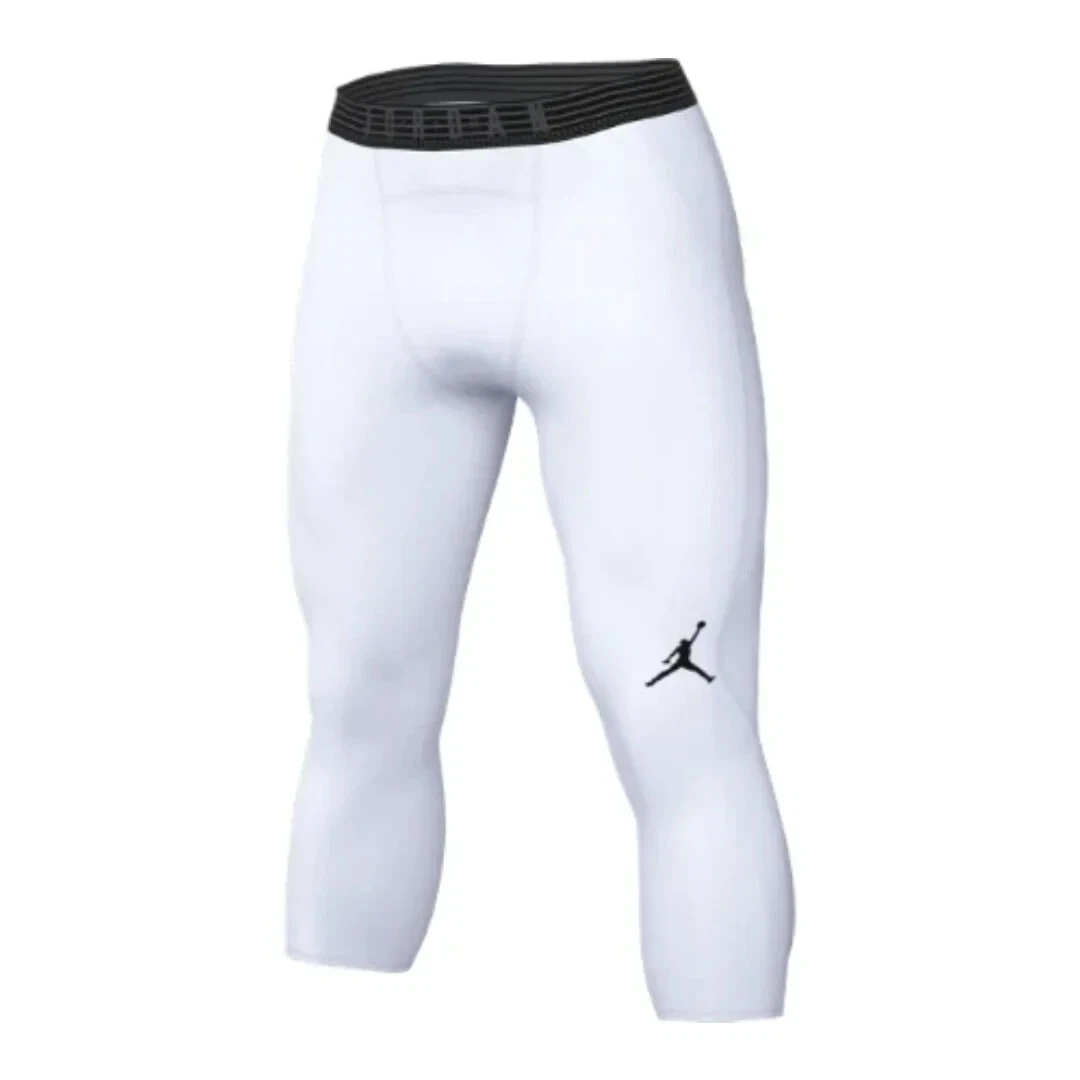 NEW Nike Jordan Dri Fit 3/4 White Compression Tights Mens CV8500 100 - SIZE  S