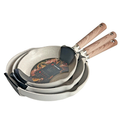 Masterclass Premium Cookware 8  9.5  11  Skillet Frying Pans Set Of 3