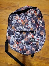 Mochila de lona Loungefly Star Wars personajes clásicos. Rey BB-8 Chewbacca Etc.