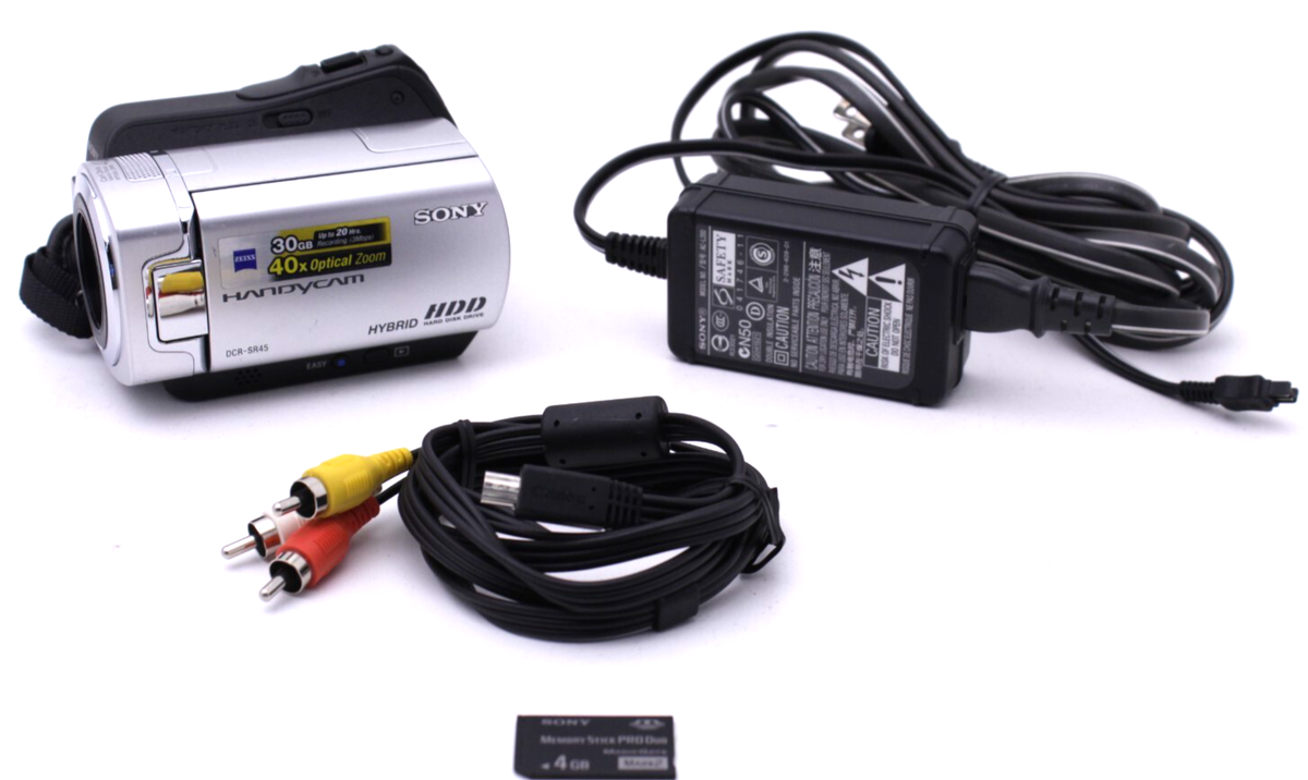 Sony DCR-SR45 Handycam Digital Video Camcorder w/ AC-L200 AC
