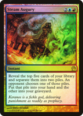 how rare are foil cards steam Augury x1 Theros 1x Magic the Gathering MTG MTG FOIL Steam Augury -