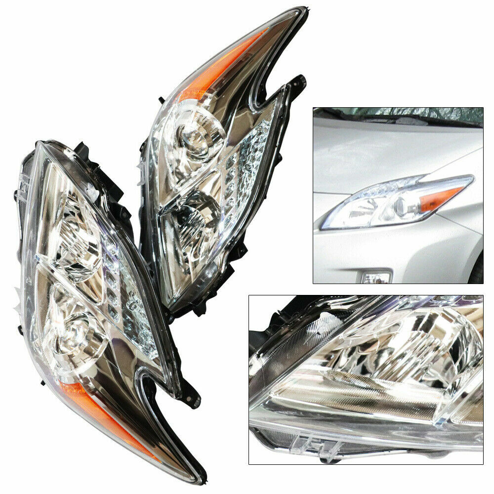 For Toyota Prius 20102011 Left+Right Side Headlights Halogen Headlamps