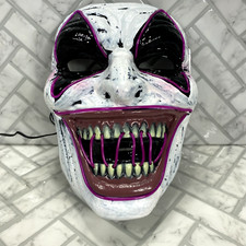 Máscara de Halloween Light Up Psycho Clown Purga Juggalo Probada y Funciona VER VIDEO