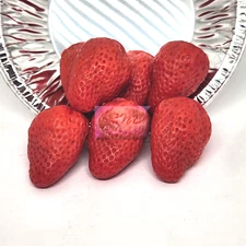 Wax Whole Strawberries, Scented, Fake Fruit, Props, Gel Candle Embeds, 8 OZ
