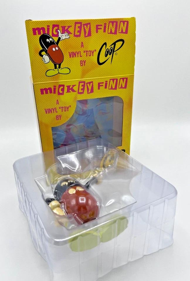 Juguete de arte de vinilo Coop's 2017 Mickey Finn Lowbrow receta original por 3D retro en caja Foto 4 de 4