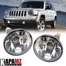 Left & Right Fog Light Lamp Halogen w/Bulbs PAIR For Jeep Patriot 2011-2016 2017
