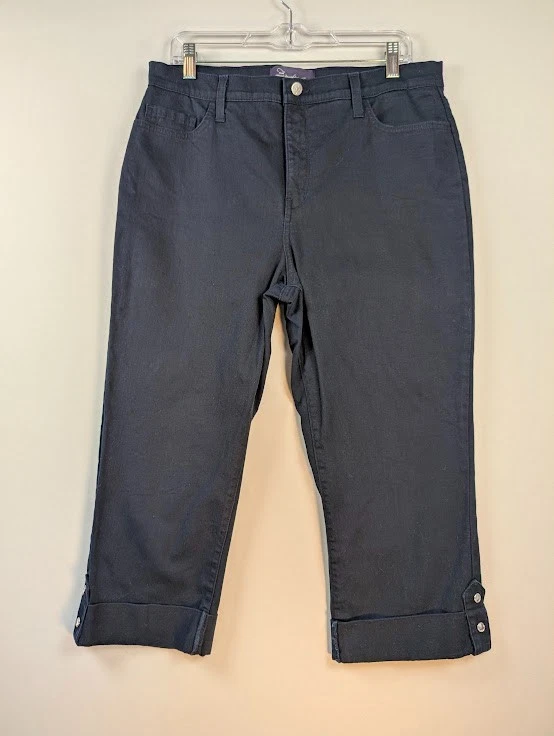 Jeans NYDJ Taille Plus 14W, Turquoise, Coupe Crop, Effet Tummy Tuck, Neuf Avec étiquettes