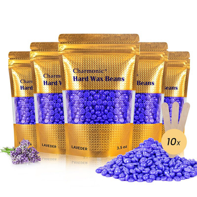 17.5 Oz  Hard Body Hair Removal Wax Beads, European Lavender Depilatory Wax for