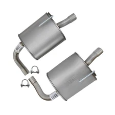 Stainless Steel Pair of Exhaust Muffler fits: 2009-2018 Nissan Altima 2.5L Sedan