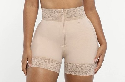 Shapellx AirSlim Mid-Rise Steel Boned Lifting Short.Beige.5xl