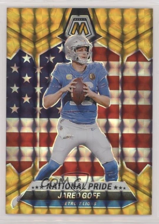 2024 Panini Mosaic National Pride Gold Mosaic Prizm 3/10 Jared Goff #252 1lw2