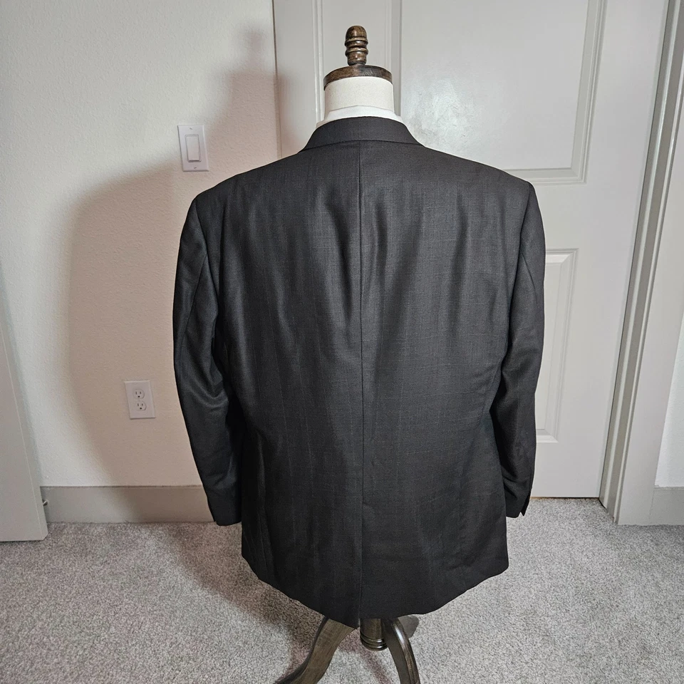 Roundtree & Yorke 46L 2 piezas Traje Blazer Hombres Pantalones de Lana 36 x 34 Marrón Foto 4 de 4