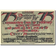 [#272621] Banknote Germany, Oberammergau 75 Pfennig valeur faciale 1921, UNC Meh