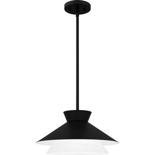 Matte Black One Light Pendant from the Quoizel Pendant Collection - Picture 1 of 6