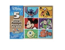 Disney Wood Puzzles-5-Pack