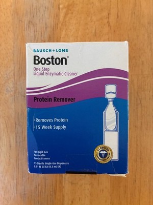 Bausch + Lomb Boston One Step Liquid Enzymatic Cleaner Removes Protein, NIB