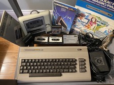 Commodore 64 8-Bit Home Computer Vintage C64, Games Bundle - Untested