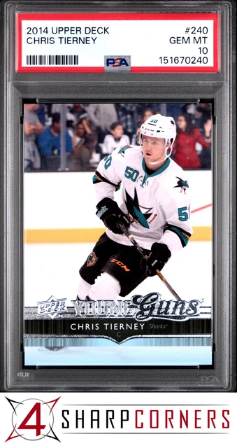 2014 UPPER DECK #240 CHRIS TIERNEY RC YOUNG GUNS PSA 10