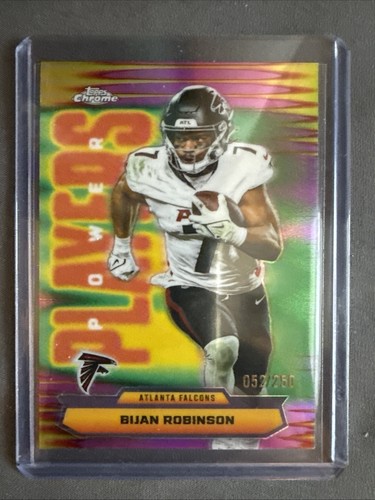 2025 Topps Chrome Bijan Robinson Pink Refractor (RAW)