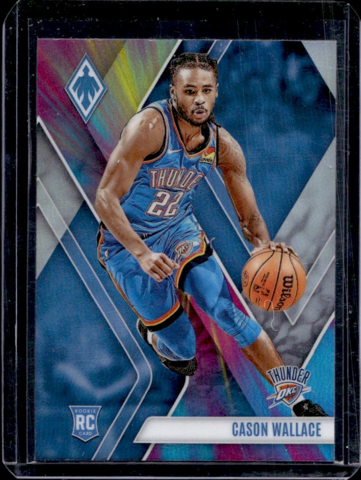 2023-24 Panini Phoenix Cason Wallace RC Color Burst Rookie #291 Thunder