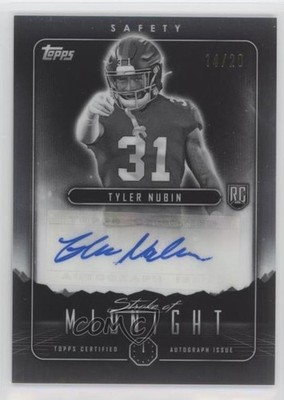 2024 Topps Midnight Stroke of Equinox 14/20 Tyler Nubin Rookie Auto RC 3hd