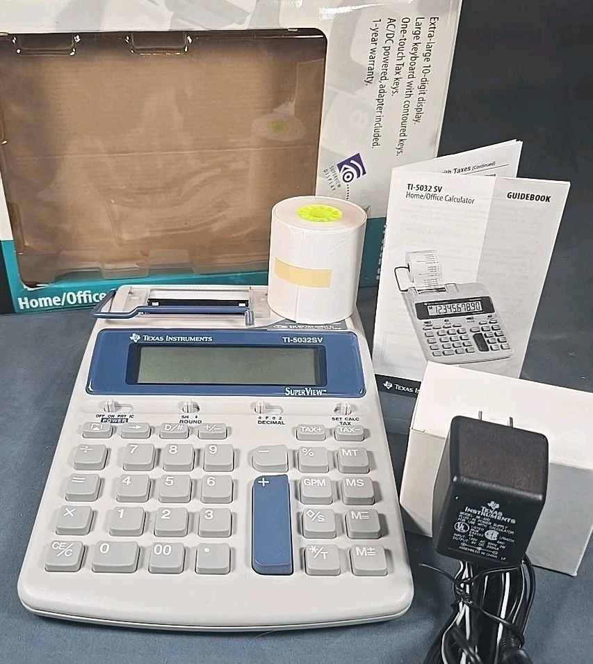 Texas Instruments™ TI-5032 SV Home/Office Calculator AC/DC 10 Digit Display NIB - Image 3 of 4
