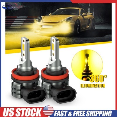 AUXITO H8 H11 LED Fog Light Bulb 3000K Golden Yellow Driving DRL Lamp 4000LM