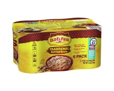Old El Paso Traditional Refried Beans 16oz 6 Pack Authentic Flavor