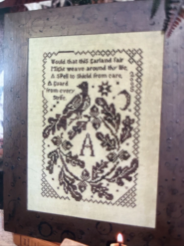 Blackbird Designs Cross Stitch Pattern #16 GARLAND FAIR and Fabric - Image 4 of 4