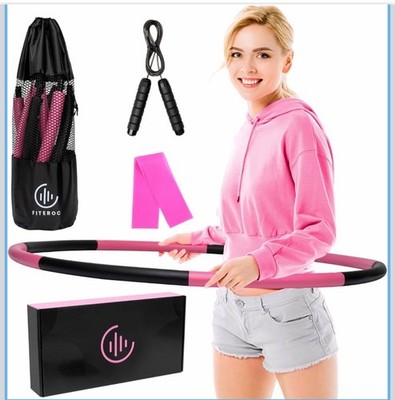 Weighted Hula Hoola Hoop for Fitness & Weight Loss. 2.4lbs, adjustable
