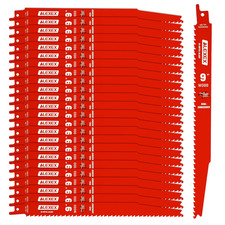 25 Pack 9 Inch 4/6 TPI Reciprocating Saw Blades for Wood and Nail-Embedded Wood