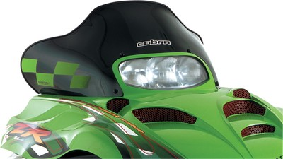#ad Powermadd Cobra Low Windshield Black Green Checks Arctic Cat 12320 $170.00