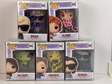 Funko Pop Breakfast Club COMPLETE Set of 5 AUTOGRAPHED w/ COA'S-NIB w/PROTECTORS