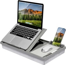 Lap Desk W/ Adjustable Angles Mouse Pad Phone Holder Fits up to 15.6'' Laptops