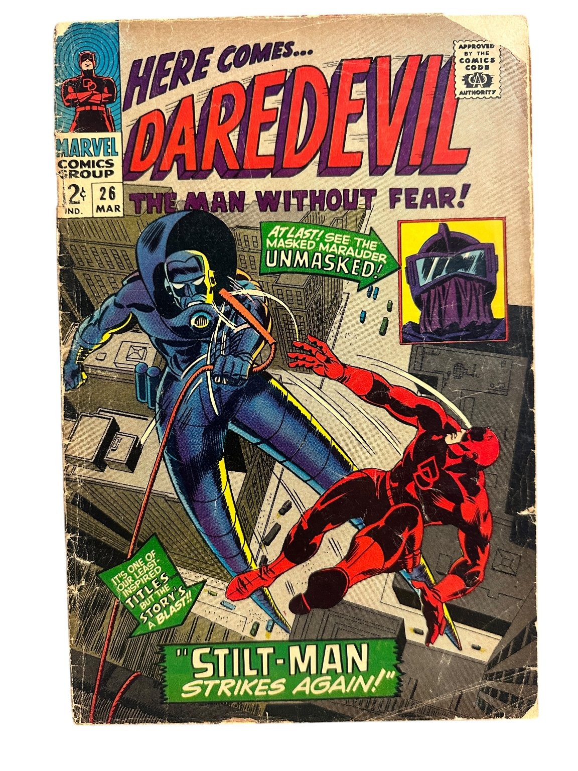 Daredevil #26 Marvel Comic Book 1966 Low Grade Stiltman