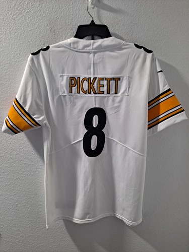 Nike On Field Pittsburgh Steelers Kenny Pickett #8 Men White Jersey Small NWT - Picture 2 of 9