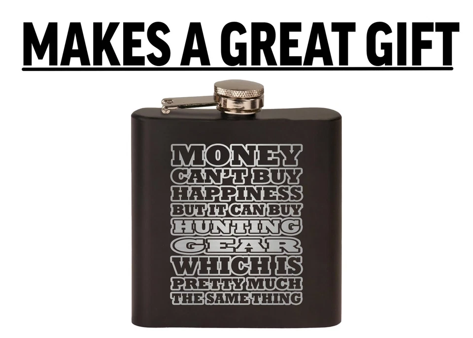 Rogue River Tactical Funny Hunting Gear Money Stainless Steel Hip Flask Premi... - Image 4 of 4